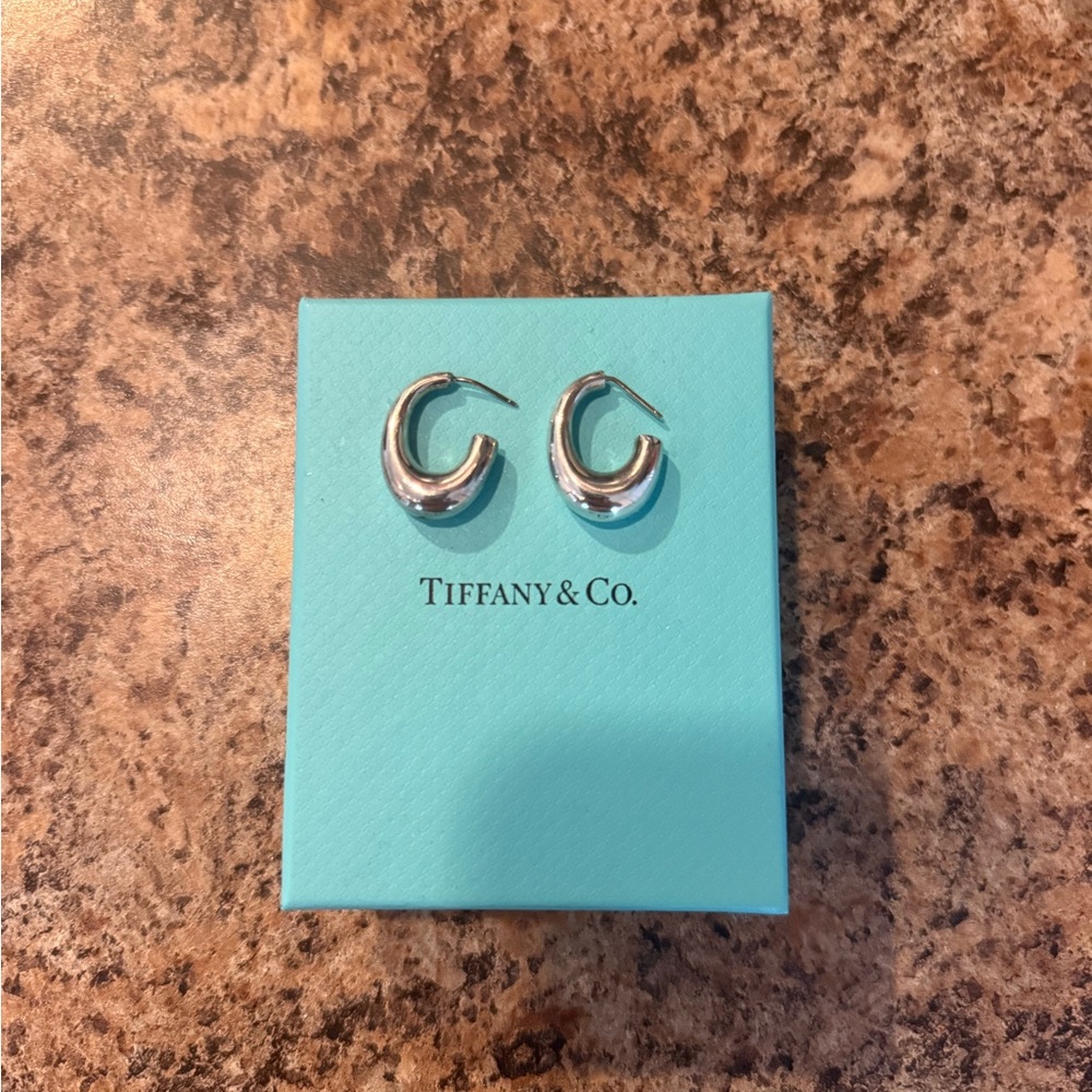 Tiffany & Co. Silver Curved Earrings